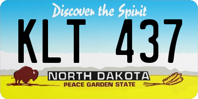 ND license plate KLT437