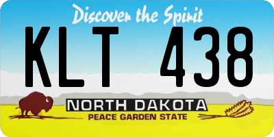 ND license plate KLT438