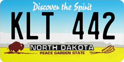 ND license plate KLT442