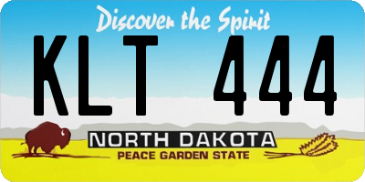 ND license plate KLT444