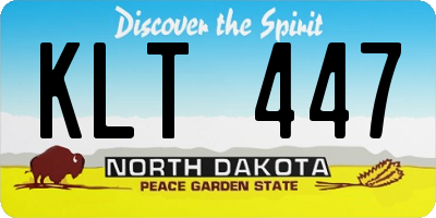 ND license plate KLT447