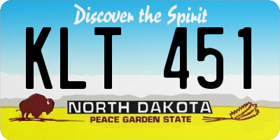 ND license plate KLT451