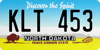 ND license plate KLT453
