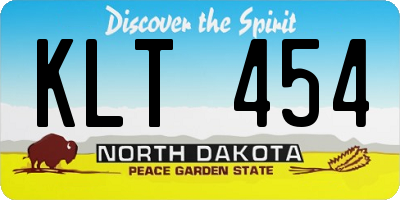 ND license plate KLT454