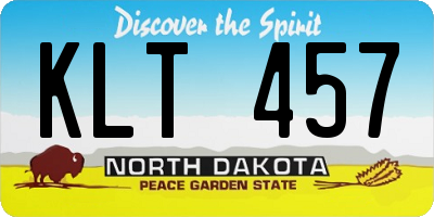 ND license plate KLT457