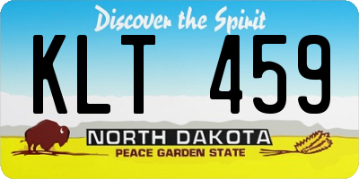 ND license plate KLT459