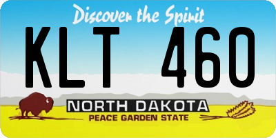 ND license plate KLT460