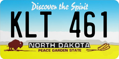 ND license plate KLT461