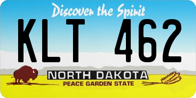 ND license plate KLT462