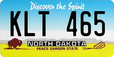 ND license plate KLT465