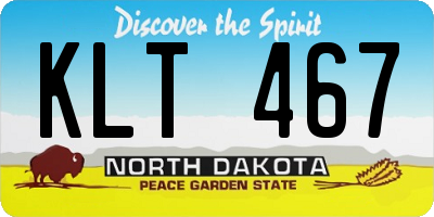 ND license plate KLT467