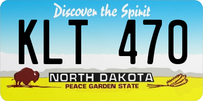 ND license plate KLT470