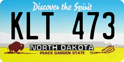 ND license plate KLT473