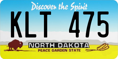 ND license plate KLT475