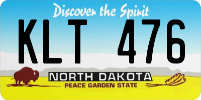 ND license plate KLT476