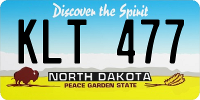 ND license plate KLT477