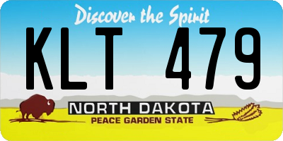 ND license plate KLT479