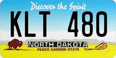 ND license plate KLT480