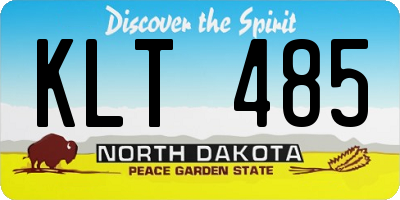 ND license plate KLT485