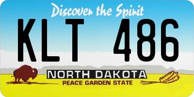 ND license plate KLT486