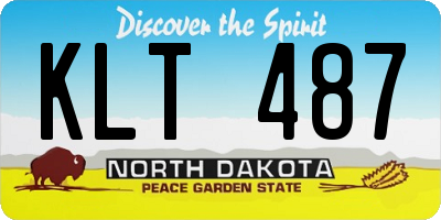 ND license plate KLT487