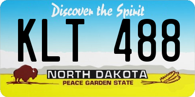 ND license plate KLT488