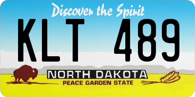 ND license plate KLT489