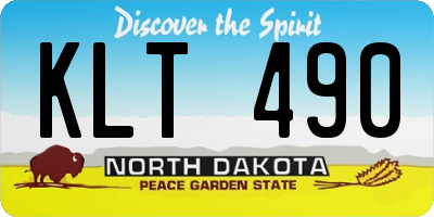 ND license plate KLT490