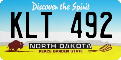 ND license plate KLT492