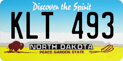 ND license plate KLT493