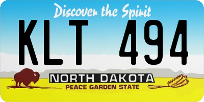 ND license plate KLT494