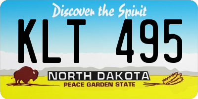 ND license plate KLT495