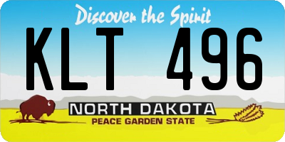 ND license plate KLT496