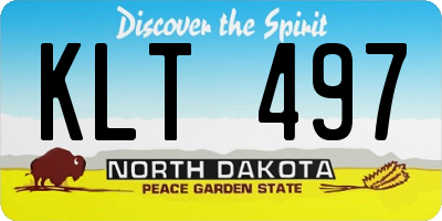 ND license plate KLT497