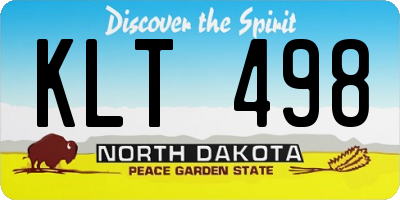 ND license plate KLT498