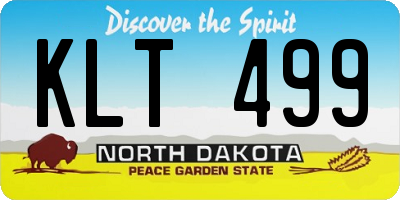 ND license plate KLT499