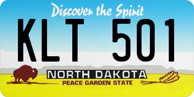 ND license plate KLT501