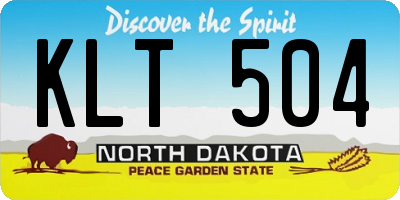 ND license plate KLT504