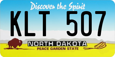 ND license plate KLT507