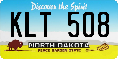 ND license plate KLT508