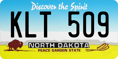 ND license plate KLT509