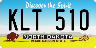 ND license plate KLT510
