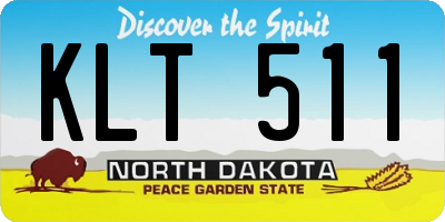ND license plate KLT511