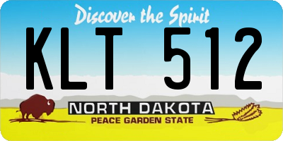 ND license plate KLT512