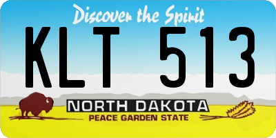 ND license plate KLT513