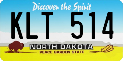 ND license plate KLT514