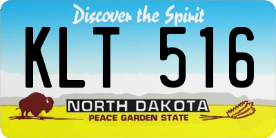 ND license plate KLT516