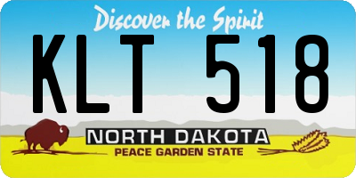 ND license plate KLT518