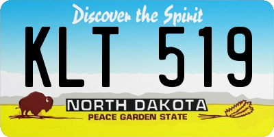 ND license plate KLT519
