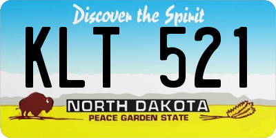 ND license plate KLT521